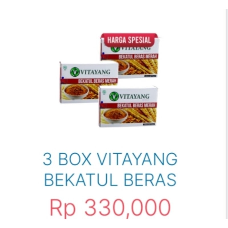 

PAKET HEMAT VITAYANG BEKATUL BERAS MERAH 3BOX(@30KAPSUL)