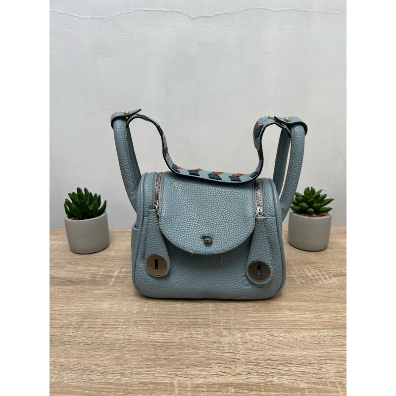 Tas linda tali kepang 21 CM kulit jeruk