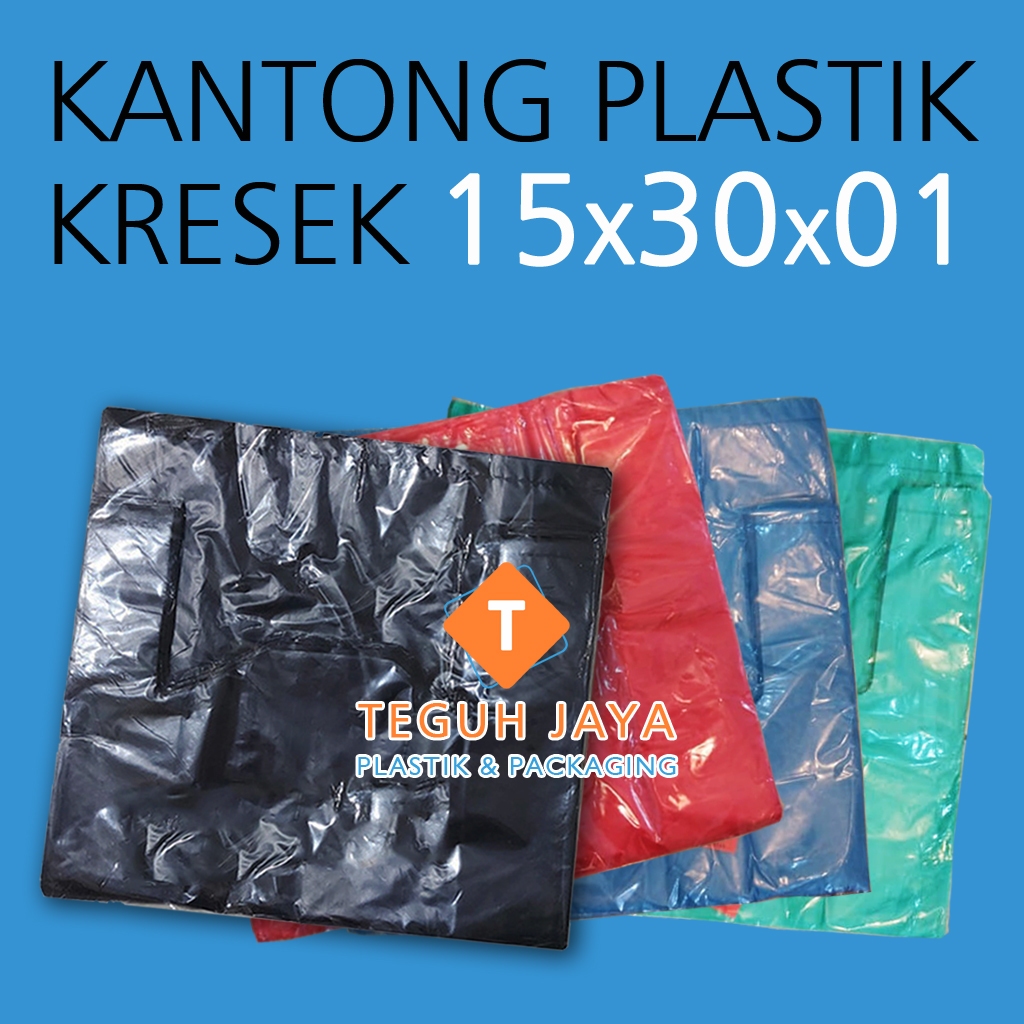 Kantong Plastik 15x30x01 Kresek 15x30 Tebal 01 Hitam Merah Biru Hijau 15cm x 30cm x 01 (400lbr)