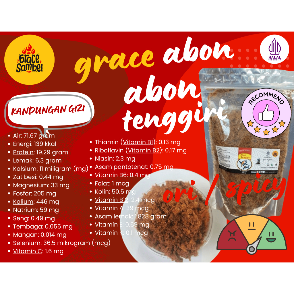

Grace Sambel - Abon Tenggiri Pouch 125 gr (Original/Spicy)