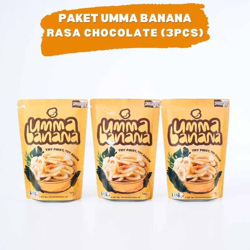 

Umma banana paket rasa chocolate 3pcs