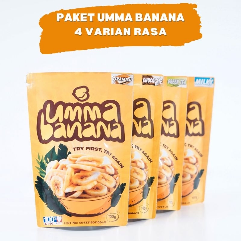 

Umma banana paket 4 varian rasa