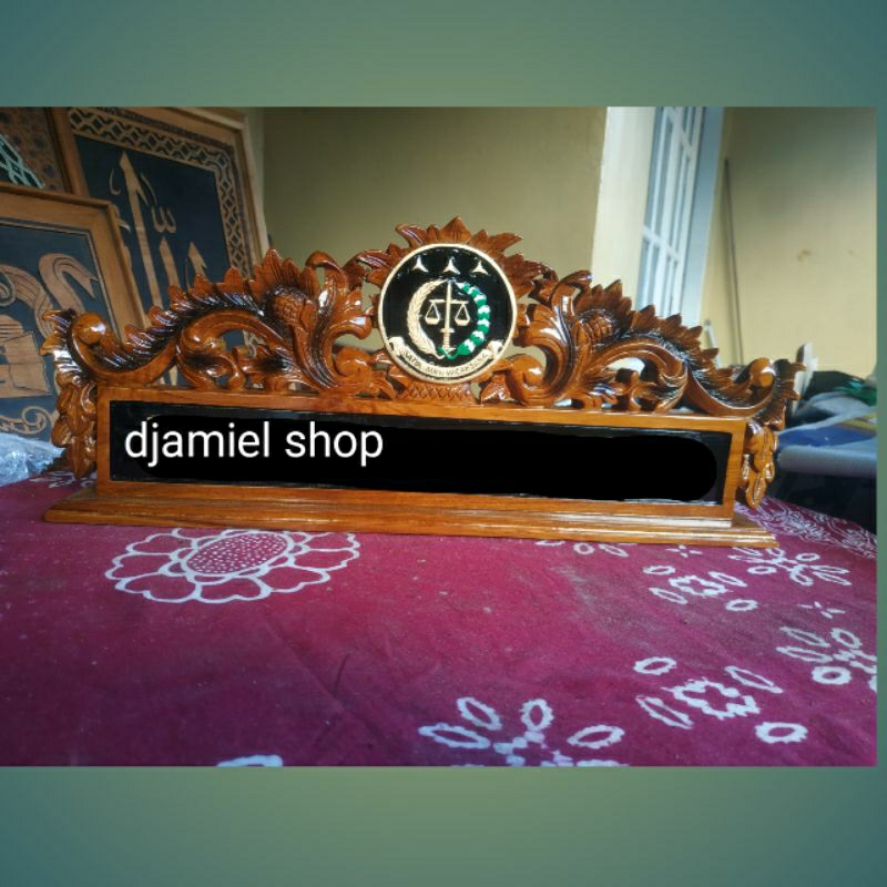 

papan nama kayu jati ukir