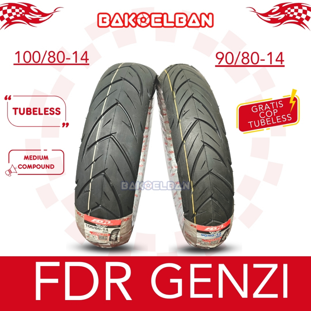 PAKET BAN FDR GENZI 90/80-14 & 100/80-14
