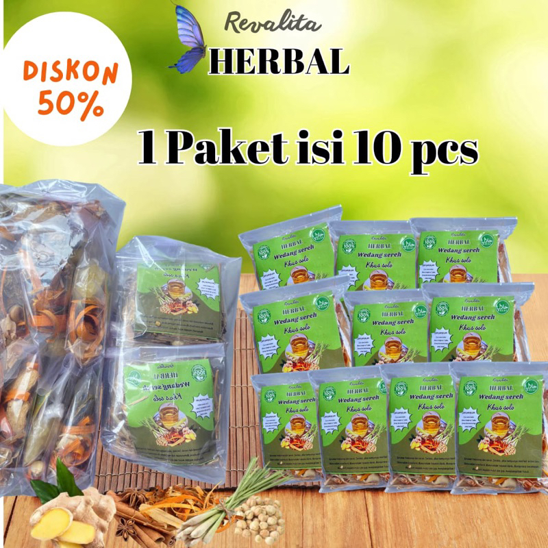 

10 WEDANG SEREH TRADISIONAL KHAS SOLO ISI 10 bungkus revalita herbal