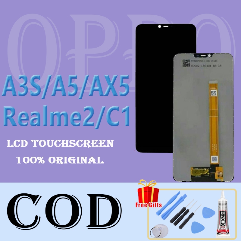 [100% ORIGINAL] LCD OPPO A3S CPH1803 CPH1853 A5 AX5 REALME C1 REALME 2 GARANSI BISA GROSIR