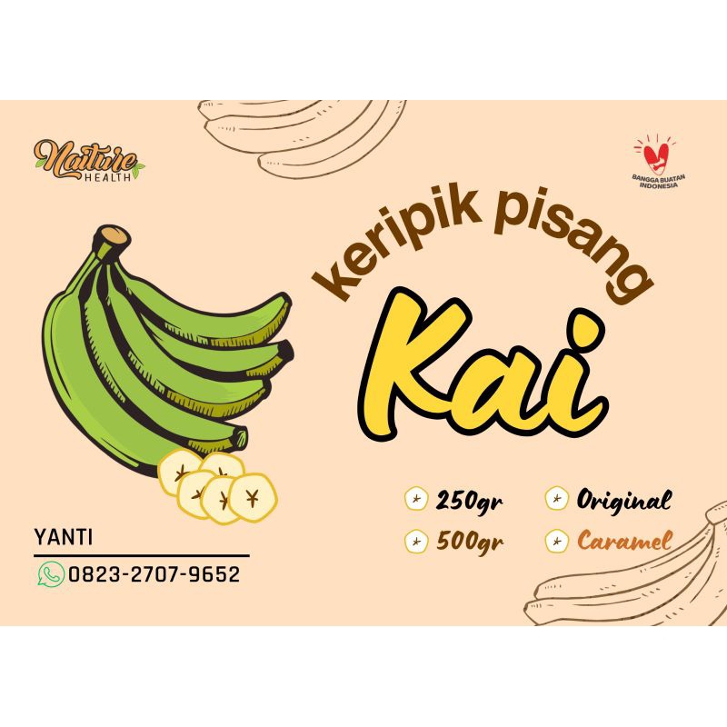 

Keripik Pisang Kai (Pisang tanduk) keripik pisang Original dan karamel