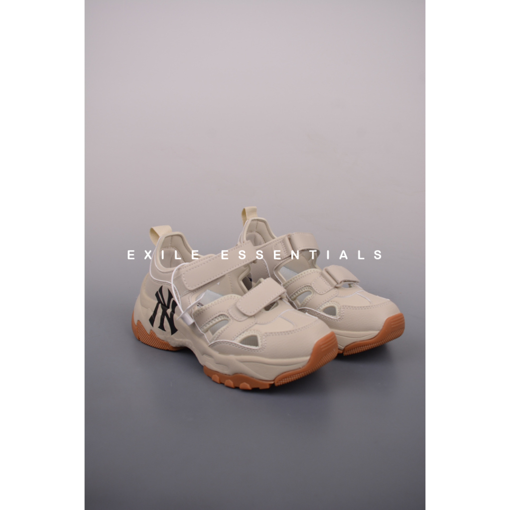 [READY STOCK SIZE 42] MLB Bigball Chunky Mask Low New York (NY) Yankees Cream (Big Ball)