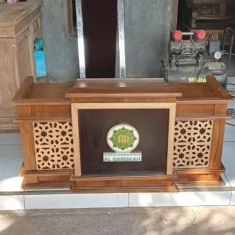 Meja Mimbar Majelis Lesehan Pengajian Kayu Jati