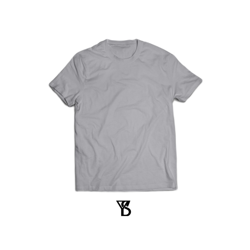KAOS POLOS COTTON COMBED 30S abu muda