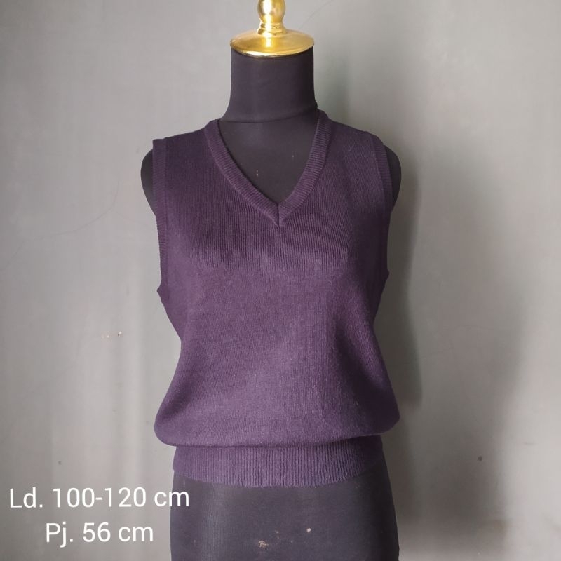 PRELOVED Vest Rompi Rajut Navy