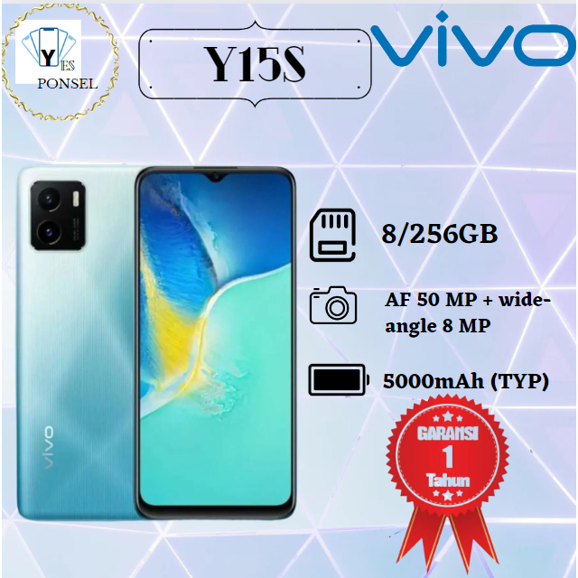 VIVO TYPE Y15S RAM 8/256 GB FULLSET BERGARANSI TERMURAH