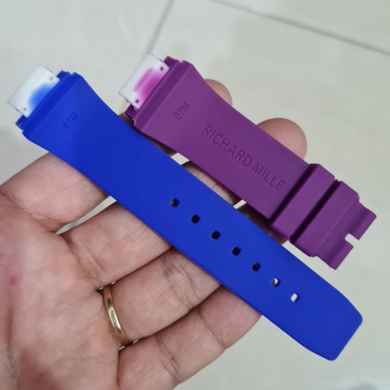 Tali karet strap rubber Blue Purple jam tangan Wanita RM 07-01 Lady