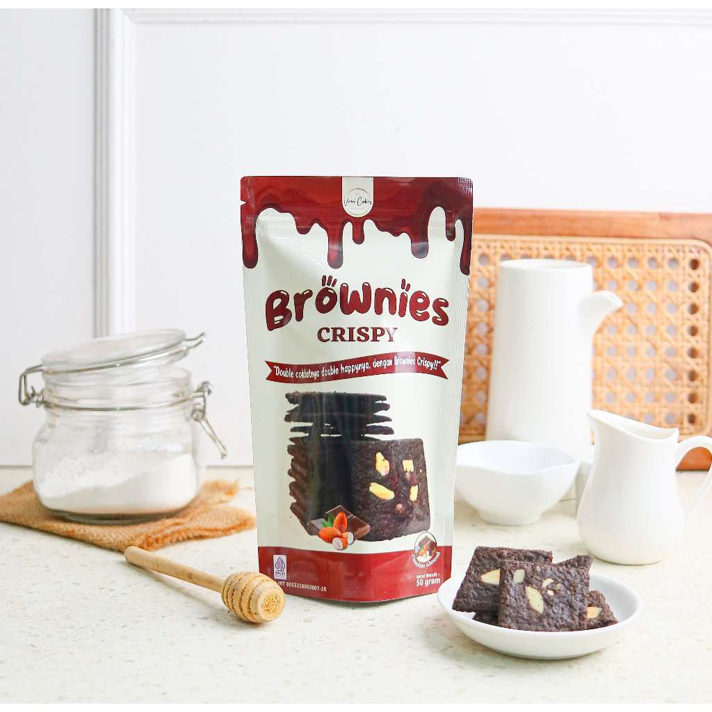 

Brownies Crispy Dry Brownies Cookies Kue Kering 50 gr. - Coklat Almond