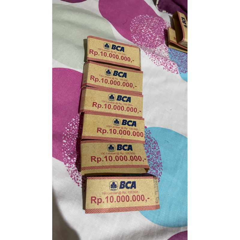 Kertas pengikat / sabuk  / ban uang gepokan asli