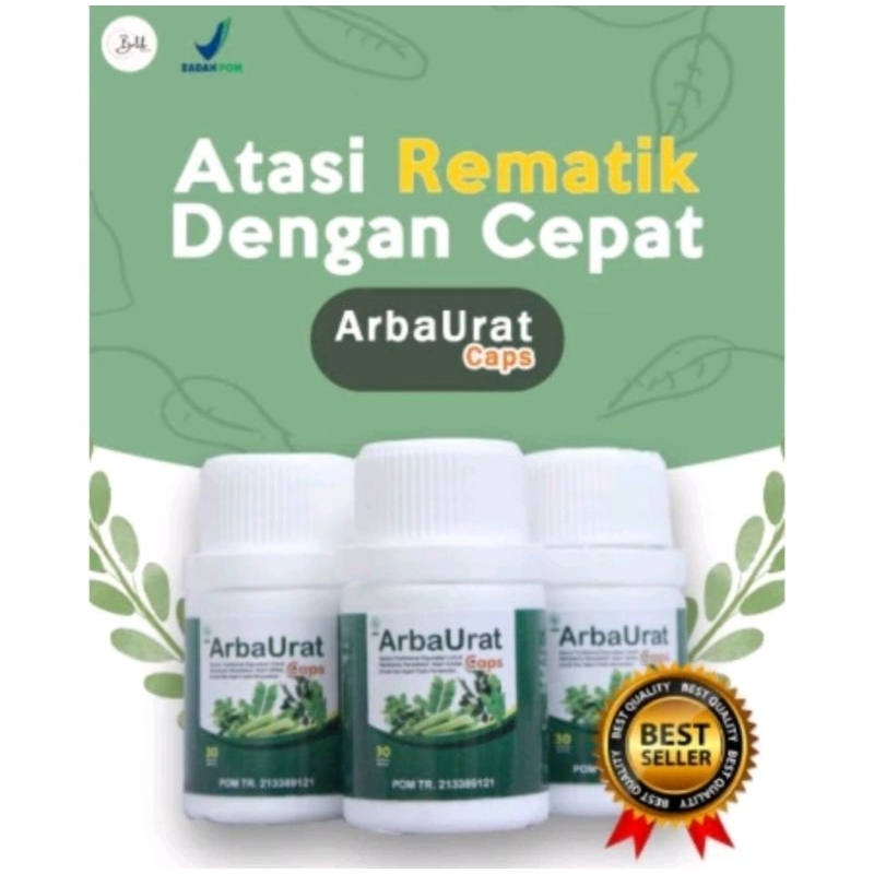 Arbaurat Asli Original Obat Herbal Ampuh Atasi Asam Urat Rematik Isi 30 kapsul
