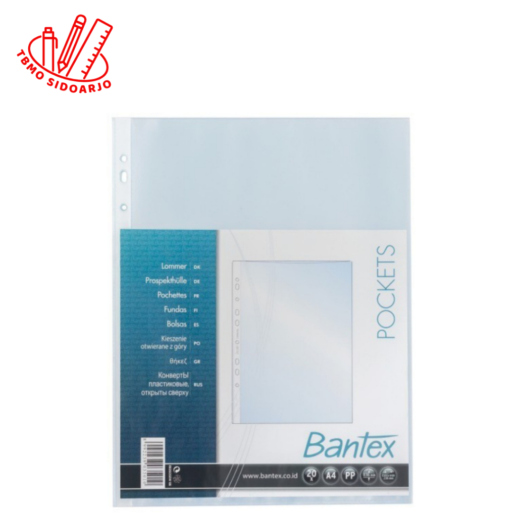 

TBMO Bantex Pocket Antiglare 20 Sheets 0.06mm thickness A4 8035 08