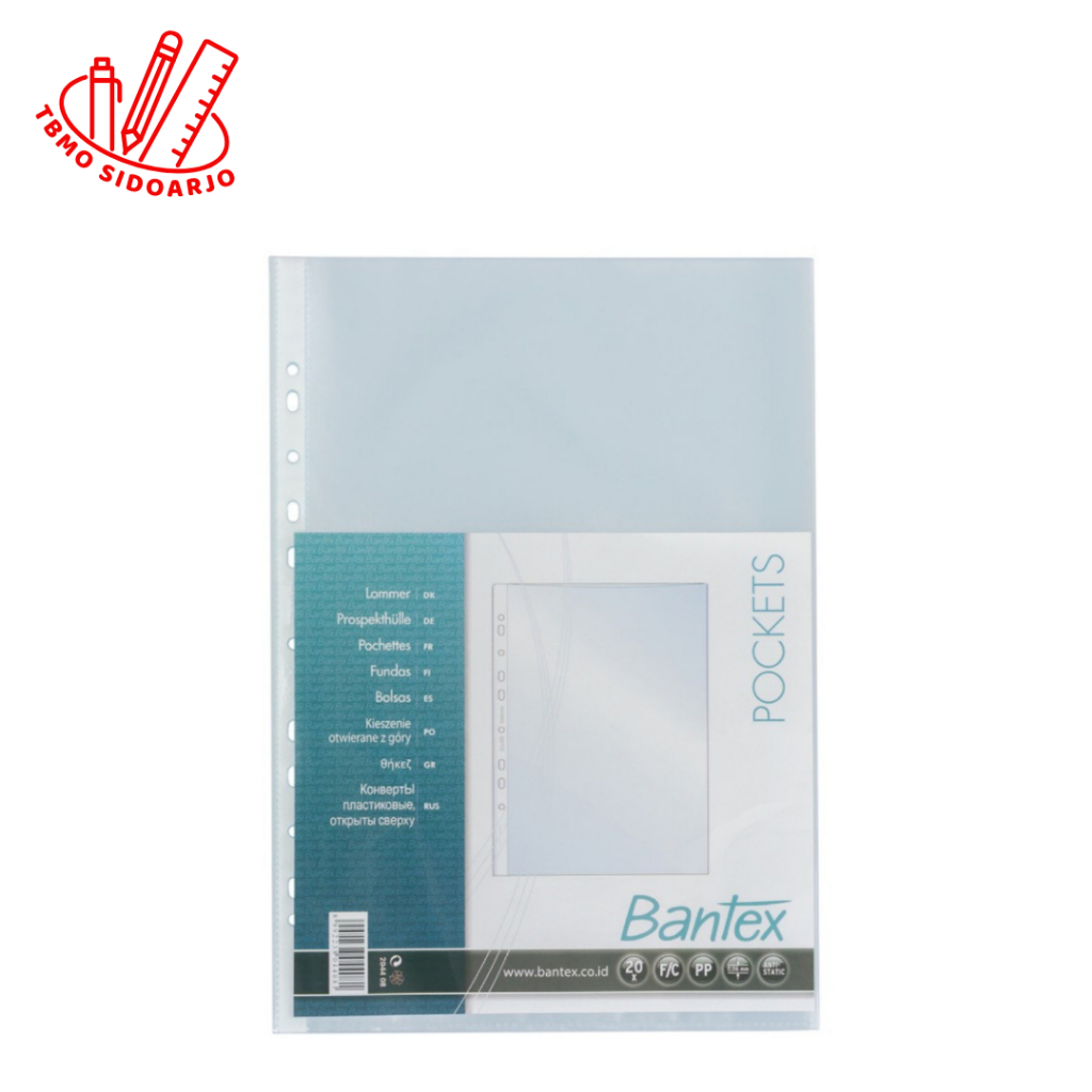 

TBMO Bantex Pocket Antiglare 20 Sheets 0.06mm thickness Folio 8044 08