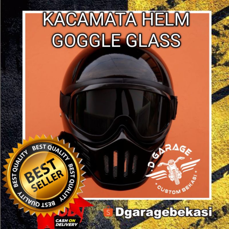 KACAMATA HELM CUSTOM M30 GHOSBONE HBC