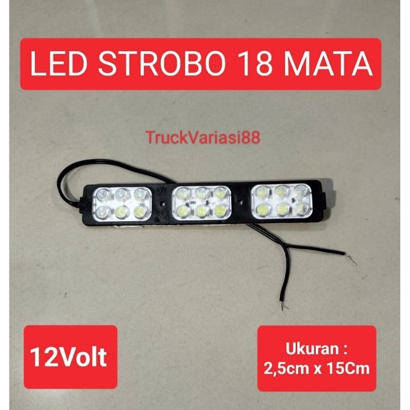 Lampu LED Motor, Mobil Kedip 18 Mata 12 Volt dan 24 Volt