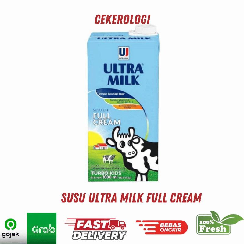 Susu Ultra Milk Full Cream 1L / Susu Ultra Milk Full Cream / Susu Cair Ultra Milk / Susu / JAGO / Se