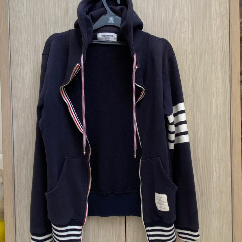 thom browne zipper hoodie