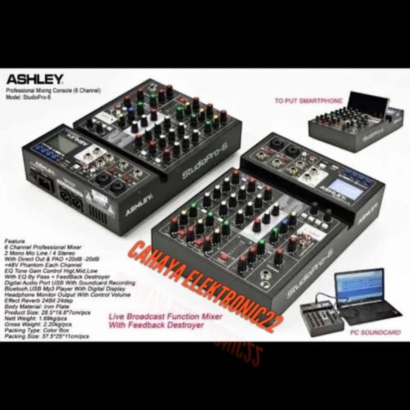 MIXER ASHLEY STUDIO PRO6 / STUDIO PRO 6 ORIGINAL