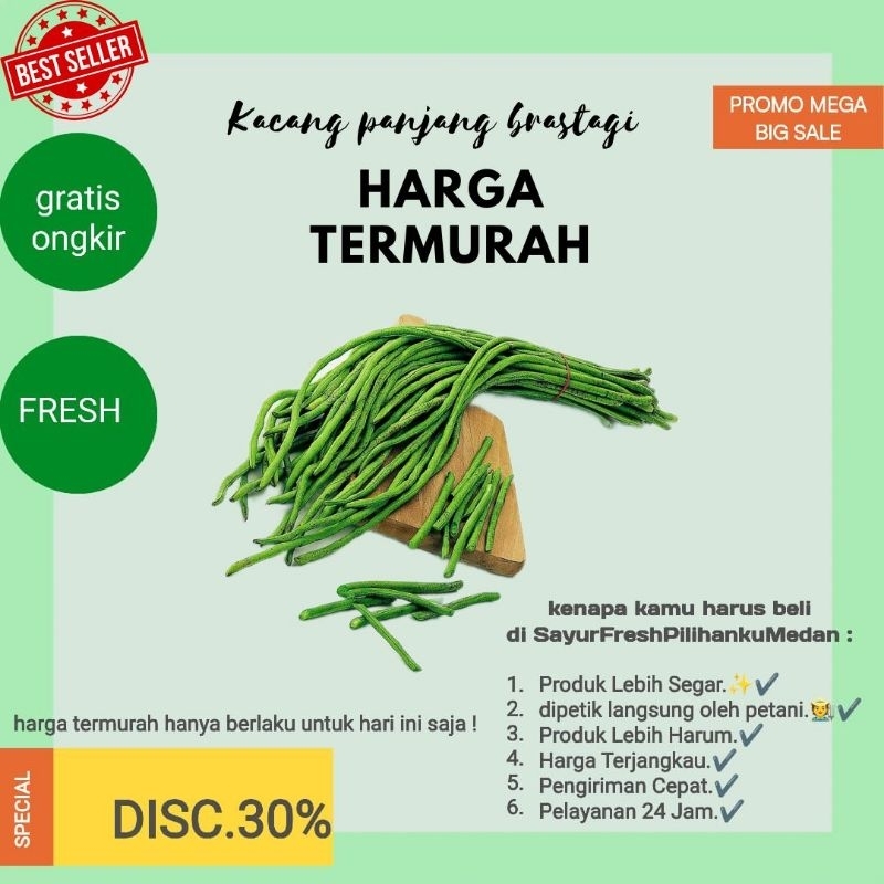 

promo kacang panjang Brastagi termurah siap kirim dipanen langsung oleh petani