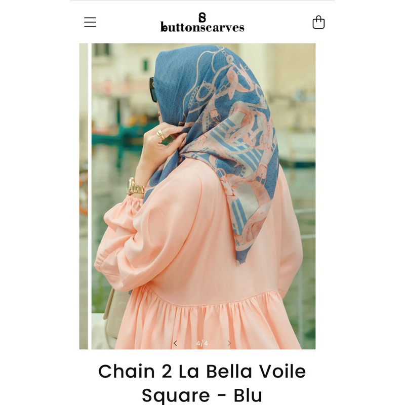 Buttonscarves Chain 2 La Bella Blu