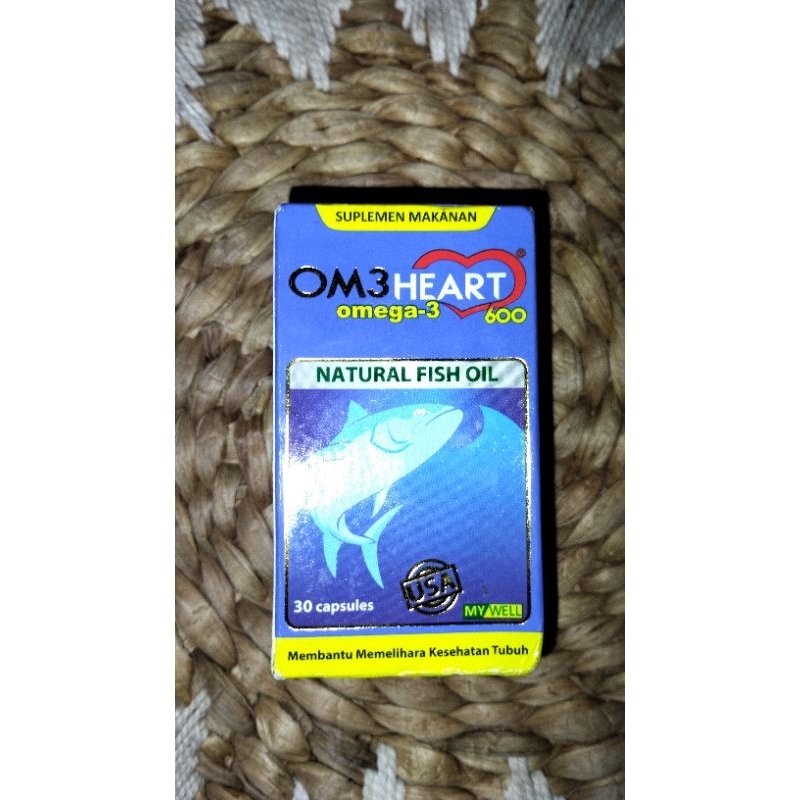 Om3heart mini capsules Suplemen makanan, Omega 3 natural fish oil.