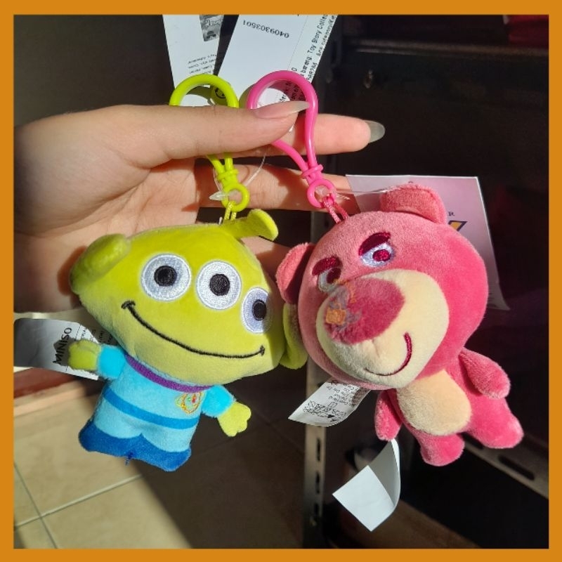 MINISO Toy Story Plush Keychain Bagcharm Lotso Alien Gantungan Tas Gantungan Kunci