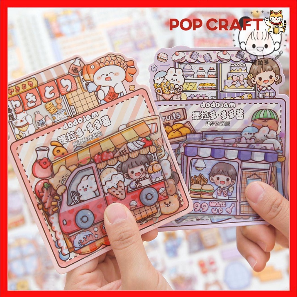 

PC 1 Pack 40 Lembar Stiker Lucu DIY Dekoratif Dodojam Color Dessert Mainan Stiker Tempel Anak TLD59