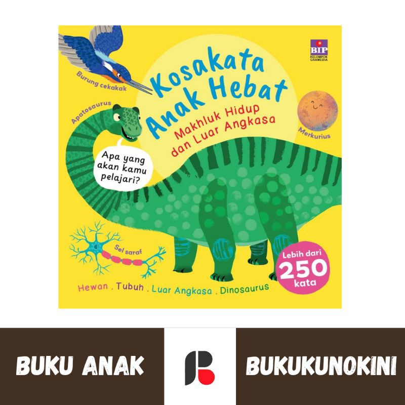 (Original, Segel) Buku Anak - Kosakata Anak Hebat: Makhluk Hidup dan Luar Angkasa - Miles Kelly (BIP