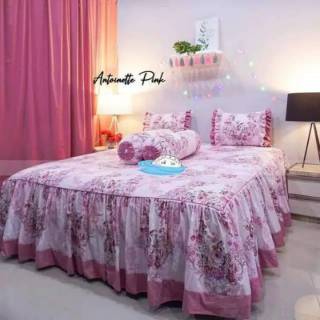 Sprei rumbai Sprei Rimpel home Made bahan katun semua ukuran 120 / 160 / 180 / 200
