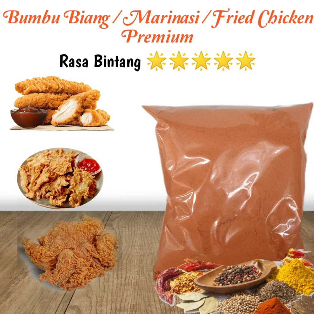 

Tepung Bumbu Biang /Marinasi Premium / Fried Chicken / Crispy 24 Jam _ 1KG