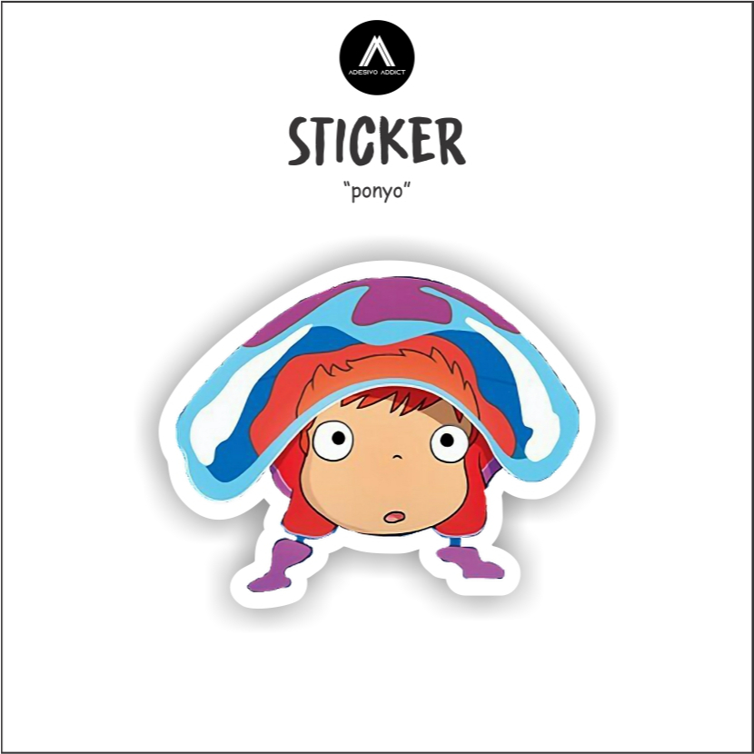 

STICKER SATUAN -GHIBLI (MY NEIGHBOR PONYO) - STICKER AESTHETIC HELM, LAPTOP, AKSESORIS HP, ANTI AIR DAN MOTIF.