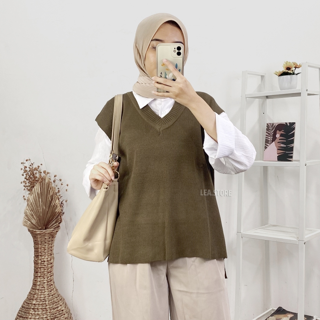 KODE A || MITA VEST KNIT | ROMPI RAJUT WANITA | VEST WANITA | ROMPI WANITA | VEST KNIT | ROMPI KNIT 