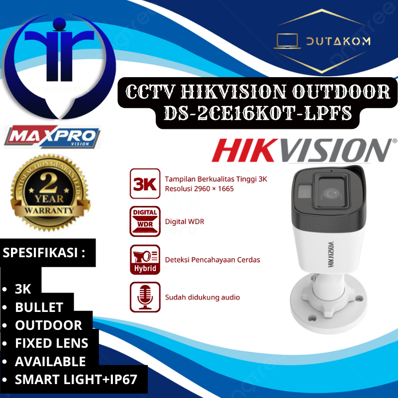 CCTV HIKVISION OUTDOOR DS-2CE16K0T-LPFS