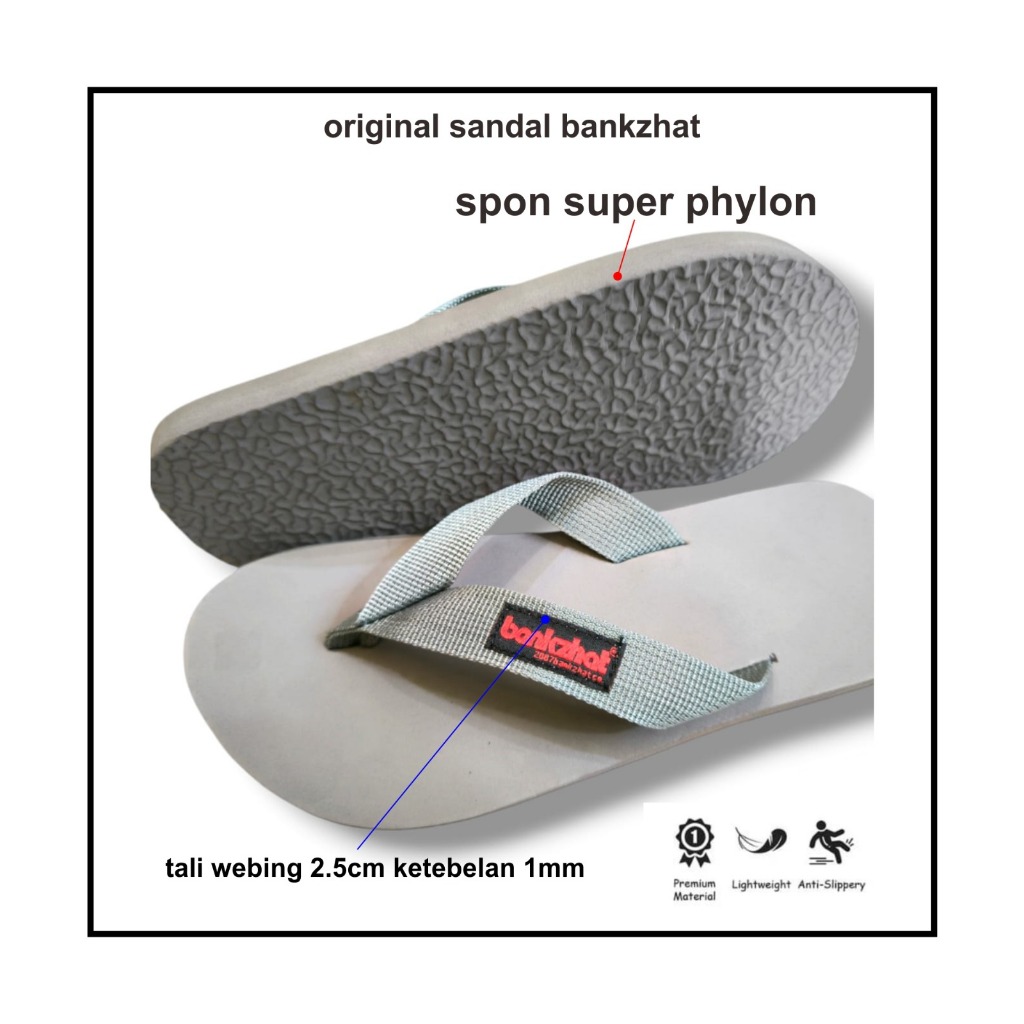 SANDAL JEPIT ABBE BANKZHAT ABU - ABU ORIGINAL 100% SPON FAILON SUPER