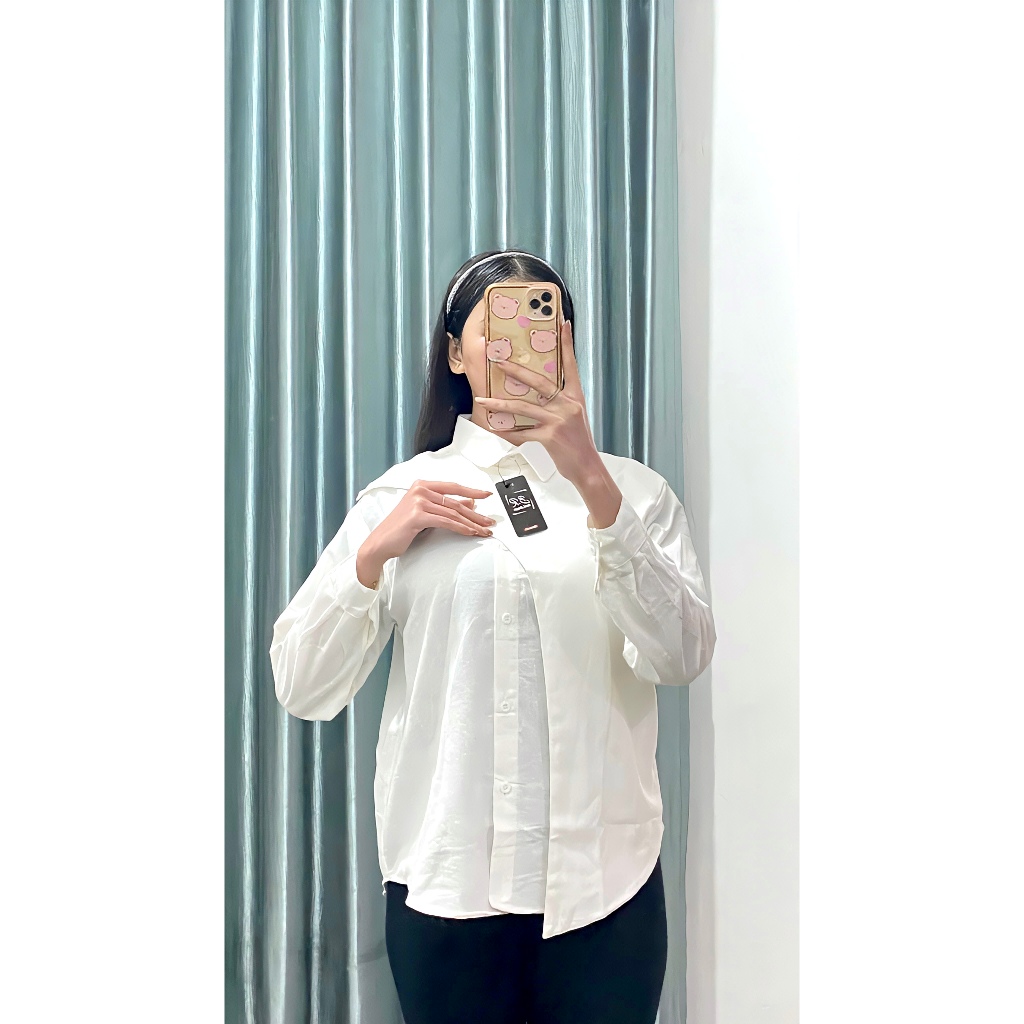Hawa Shirt//Kemeja Linen Hawa Shirt/Blouse Wanita Lengan Panjang/ Baju Atasan Kemeja Oversize