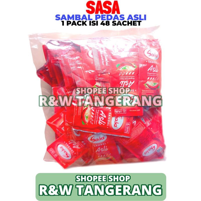 

Sasa Saos Sambal Cabe Asli Polos 1 Pack Isi 48PCS 8gr