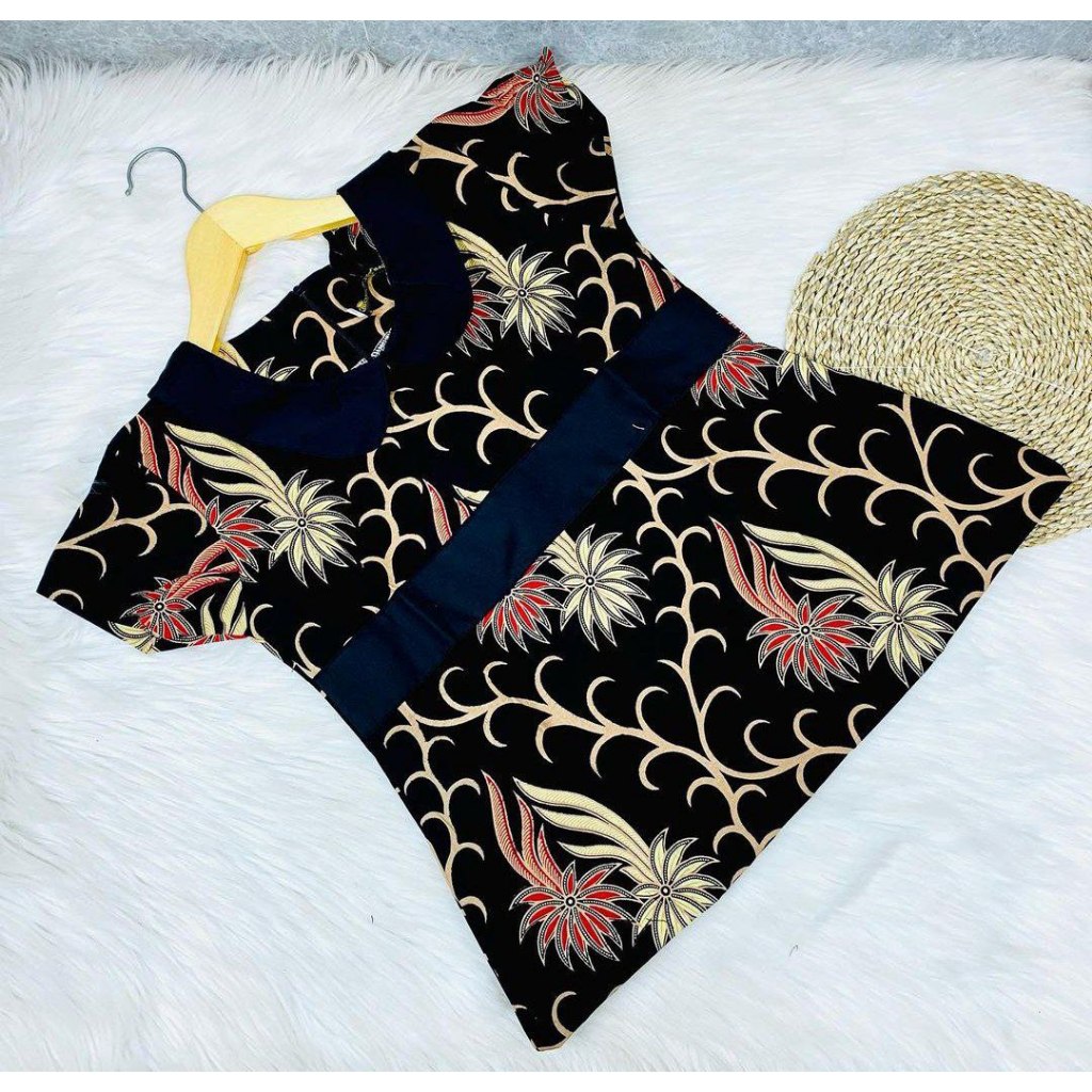 Benang Raja Hem Dan Atasan Anak Katun Daun Kembar