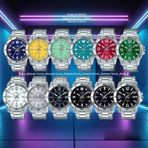 Original 100% Jam Tangan Pria Casio MTP-VD01D-1BVUDF MTP-VD01D-1CVUDF MTP-VD01D-1E2VUDF MTP-VD01D-1E