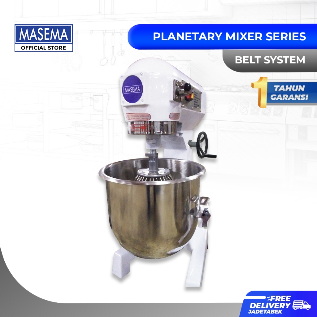 MASEMA PLANETARY MIXER MACHINE - Mesin Mixer 20 - 60 Liter/ Belt System / Mixer Adonan / Mixer Roti