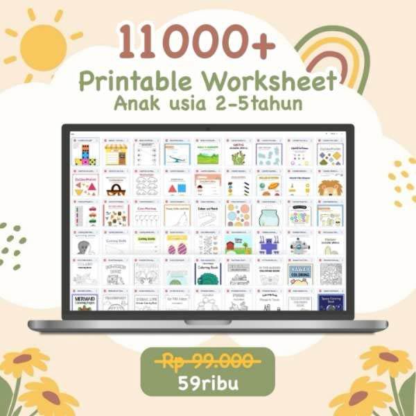 11.000+ HALAMAN PRINTABLE WORKSHEET ANAK Usia 2-5tahun (PDF)