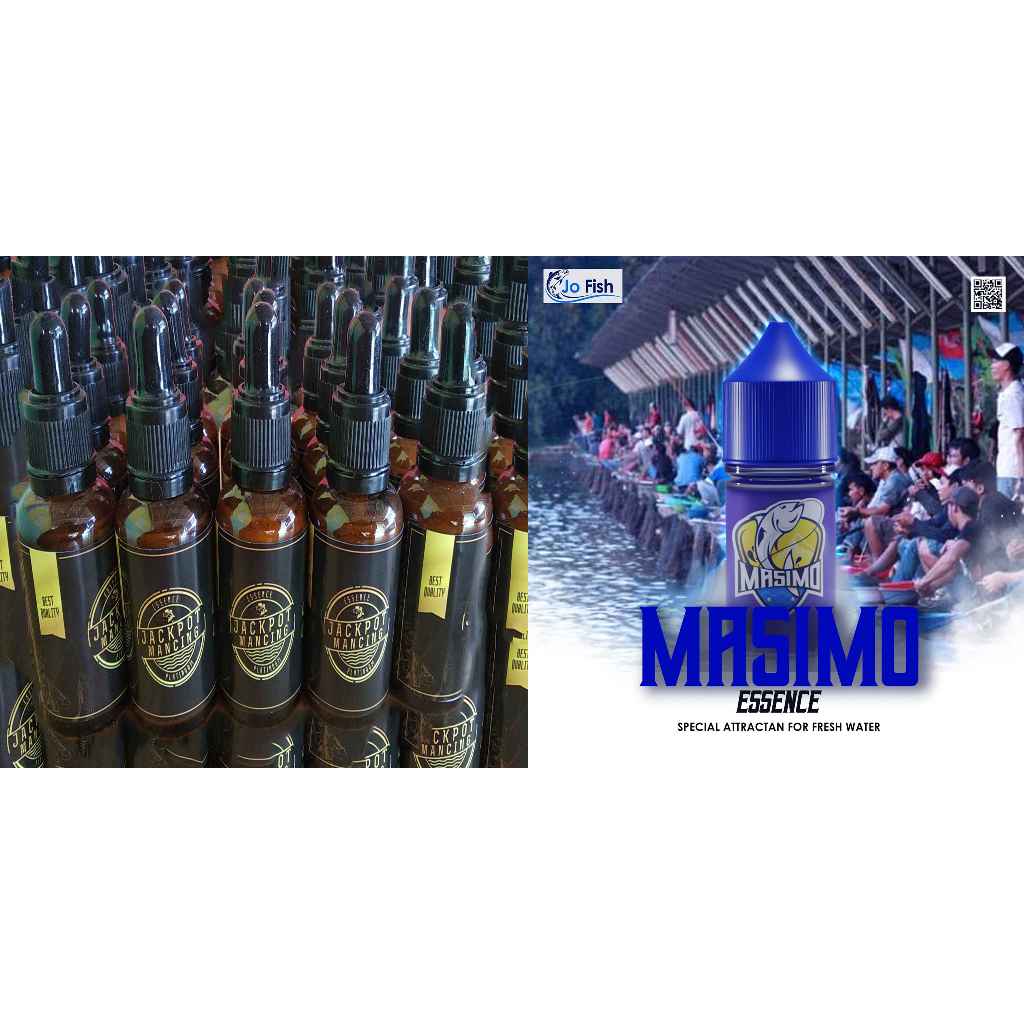 Essen Masimo Essen jackpot umpan mancing ikan air tawar, essen gacor, essen ikan mas, essen ikan nil