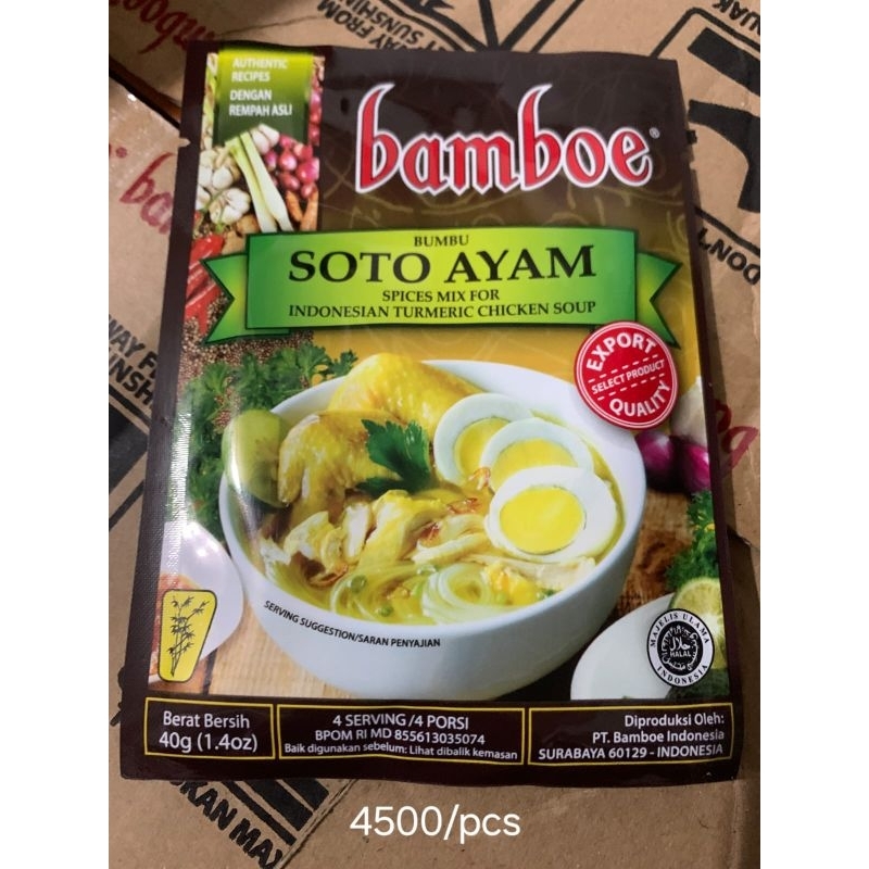 

BUMBU INSTANT BAMBOE SOTO AYAM