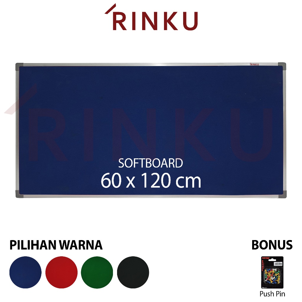 

Softboard Pin Board Cork Board Gantung Bludru Rinku 60x120 cm