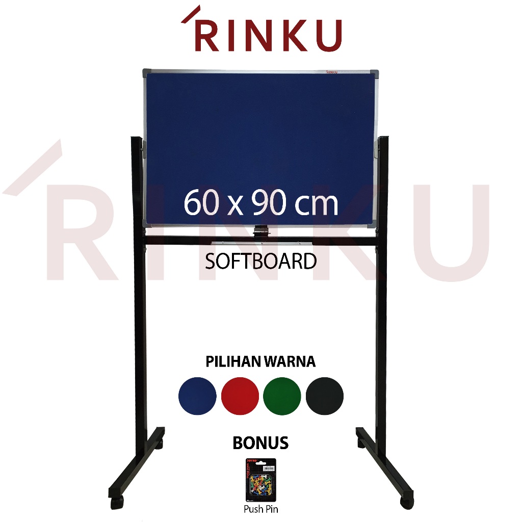 

Softboard Pin Board Cork Board Standing Bludru Rinku 60x90 cm