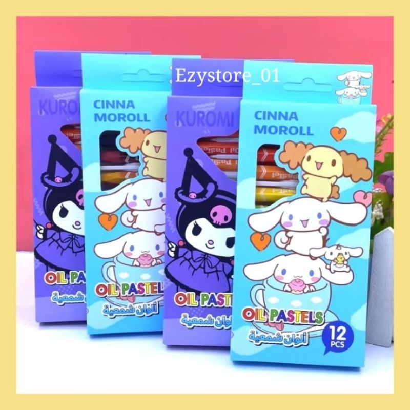 

CRAYON SANRIO 12 WARNA 3012 / Krayon Minyak / Oil Pastel Sanrio 12 Warna 3012 Kuromi Cinnamorol